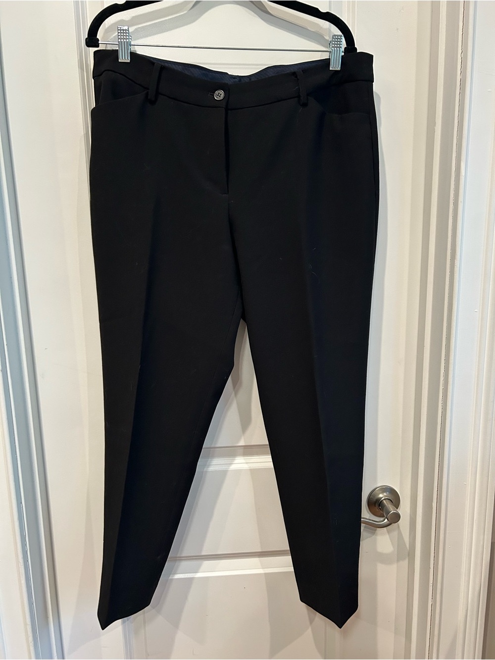 Talbots Hampshire Ankle Black Straight-Leg Dress Pants